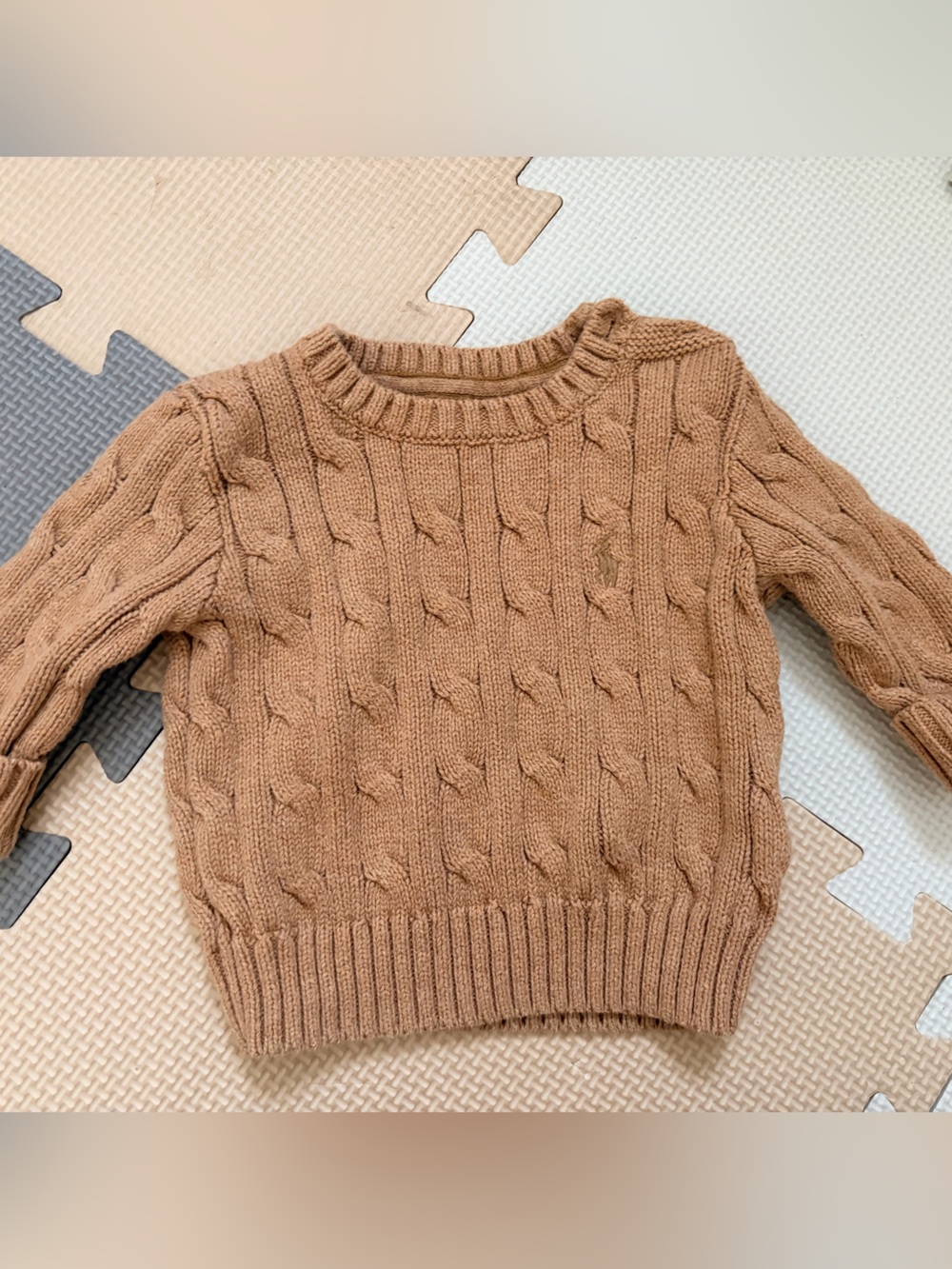 Ralph Lauren Kids Cable Knit Sweater - Camel Brown